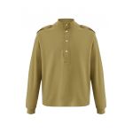 Bluza din bumbac cu fenta cu capse