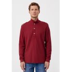 Bluza din bumbac cu fenta cu capse
