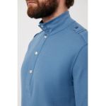 Bluza din bumbac cu fenta cu capse