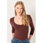 Bluza slim fit cu decolteu rotund Taiylor