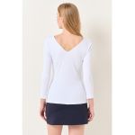 Bluza striata cu decolteu rotunjit