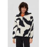 Bluza sport din fleece cu fenta cu fermoar
