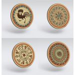 Set 4 suporturi pahare - Romania | Magnetella