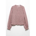 Bluza cu imprimeu si fronseuri