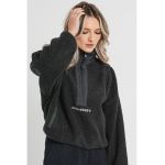 Bluza de trening din blana shearling sintetica cu maneci cazute