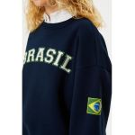 Bluza de trening supradimensionata cu maneci cazute