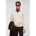Bluza de trening cu fenta cu fermoar
