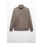 Bluza de trening cu fenta cu fermoar