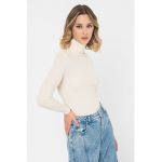Bluza din tricot fin cu guler inalt