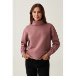 Bluza de trening din bumbac cu guler inalt