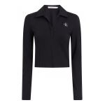 Bluza crop cu detaliu logo