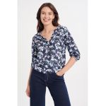 Bluza cu decolteu in V si imprimeu