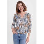 Bluza cu decolteu in V si imprimeu