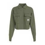 Camasa crop cu buzunare aplicate