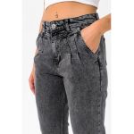 Blugi crop cu detalii plisate