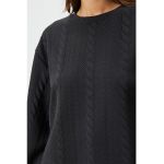 Bluza crop cu maneci cazute