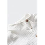 Bluza de bumbac cu fenta cu nasturi