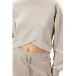 Bluza de trening crop asimetrica