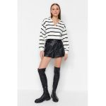 Bluza de trening cu dungi si maneci cazute