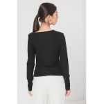 Bluza din amestec de modal cu nasturi decorativi