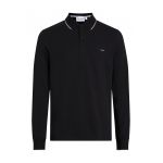 Bluza polo din amestec de bumbac organic cu detalii contrastante