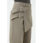 Pantaloni cu talie inalta si strat exterior