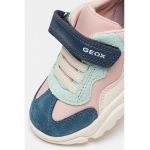 Pantofi sport cu model colorblock si insertii din piele intoarsa
