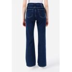 Blugi regular fit cu cusaturi contrastante