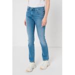 Blugi slim fit cu aspect decolorat
