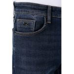 Blugi slim fit cu cusaturi contrastante