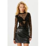 Bluza de dantela cu volane