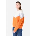 Bluza de trening cu decolteu rotund si imprimeu geometric