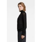 Bluza semitransparenta din jerseu cu guler inalt Core