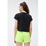 Tricou crop lejer cu imprimeu text