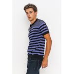 Tricou polo cu model cu dungi