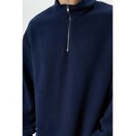 Bluza de trening din bumbac cu fenta cu fermoar