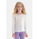 Bluza din bumbac cu decolteu rotund