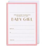 Set 10 felicitari - Baby Girl Announcement | Lagom Design