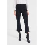 Pantaloni crop evazati cu talie inalta