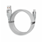Cablu de date Dudao L1xsM, USB - Micro-USB, Suport organizare magnetic, 1m, Gri