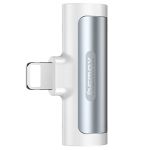 Adaptor audio Remax SMOTH, Lightning la 2x Lightning, LT RL-LA04i, Alb