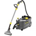 Aspirator profesional Karcher Puzzi 10/2 Adv cu spalare, 1250 W, 2 bar, pentru curatarea suprafetelor textile, Gri