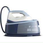 Statie de calcat Philips PSG3000/20, seria 3000, 2400 W, Presiune abur max. 6 bar, Jet de abur de 350 g, Abur continuu 120 g/min, Talpa ceramica, Rezervor de apa detasabil de 1.4 l, Oprire automata, Albastru