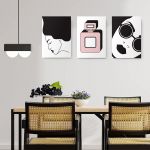 Set 3 tablouri Boho minimalism femeie parfum - Dimensiune multicanvas: 3 tablouri 50x70 cm