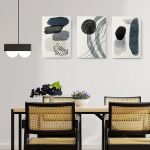 Set 3 tablouri Boho minimalism forme abstracte - Dimensiune multicanvas: 3 tablouri 30x45 cm