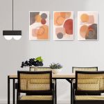Set 3 tablouri Boho minimalism forme abstracte - Dimensiune multicanvas: 3 tablouri 30x45 cm