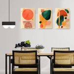 Set 3 tablouri Boho minimalism forme abstracte - Dimensiune multicanvas: 3 tablouri 30x45 cm
