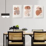 Set 3 tablouri Boho minimalism frunze Monstera - Dimensiune multicanvas: 3 tablouri 80x120 cm
