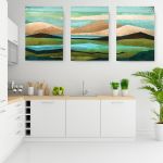 Set 3 tablouri Boho peisaje - Dimensiune multicanvas: 3 tablouri 80x120 cm