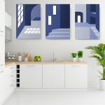 Set 3 tablouri minimalism arhitectura moderna - Dimensiune multicanvas: 3 tablouri 80x120 cm